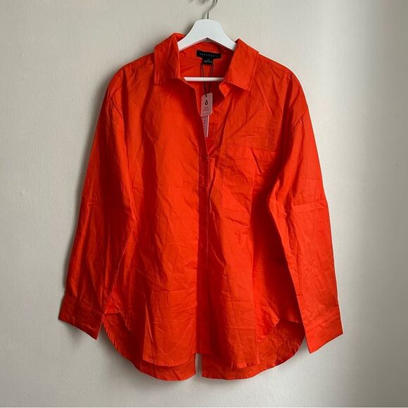 NWT Sanctuary slit back poplin shirt cb2152cq7 size M - Picture 4 of 10